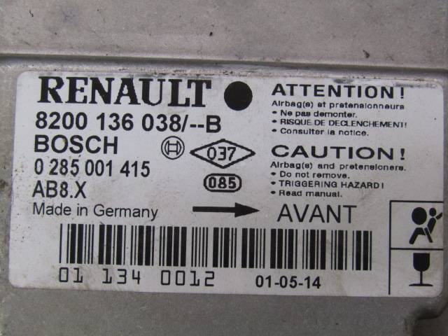 Řídící jednotka airbagu  Renault Clio iAutodily 4