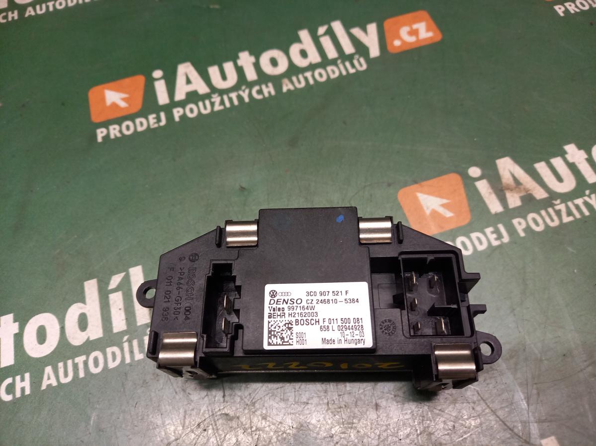 Předřadný odpor ventilátoru topení 3C0907521F ŠKODA OCTAVIA iAutodily 2